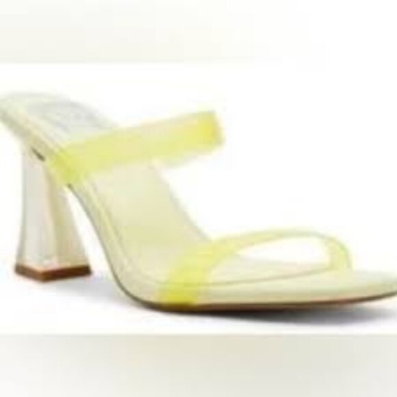 DV by Dolce Vita  Yorke Block Heel Sandal, Lemon Yellow Women Sizes  NIB - Picture 1 of 8